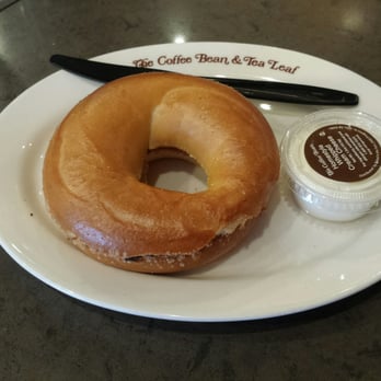 The Coffee Bean & Tea Leaf - Getting real crazy and veering from the norm.  Bagel and cream cheese @ The Coffee Bean. - Coffee & Tea Near Me - Downey, California