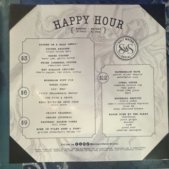 Salt Water Social - Happy Hour Menu - Seafood Near Me - Denver, Colorado Salt Water Social - Happy Hour Menu - Seafood Near Me - Denver, Colorado