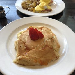 The caker, pancakes hiding eggs and bacon!!