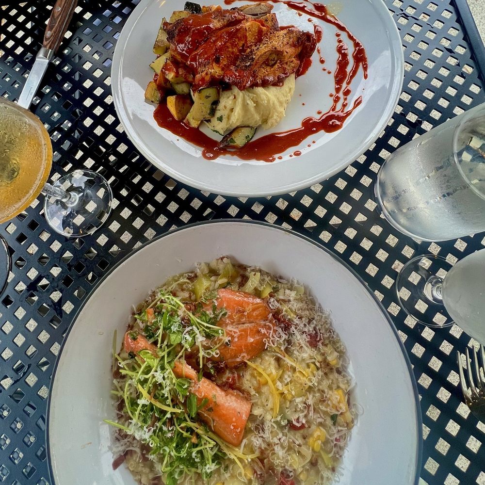 Lodgepole - Smoked trout risotto, pan roasted chicken - American Near Me - Moscow, Idaho Lodgepole - Smoked trout risotto, pan roasted chicken - American Near Me - Moscow, Idaho