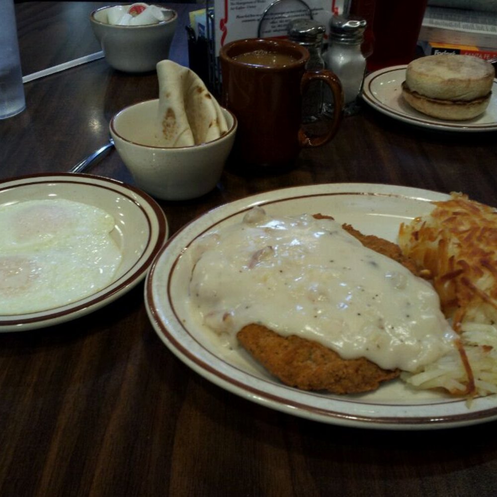 Weck's - chicken fried steak and eggs with tortilla and hash browns - Breakfast & Brunch Near Me - Albuquerque, New Mexico