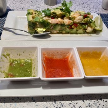 Mesero - Legacy West - Shrimp ceviche and salsa trio - Tex-Mex Near Me - Plano, Texas