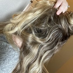 Blueprint Modern Hair - Showing the finished product of Sheri's work. Clear in the photo, my roots were not even touched n not as light or as ashy as the ex photo