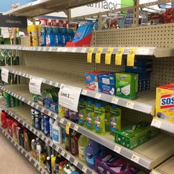 Walgreens - The usual empty spaces on the shelves