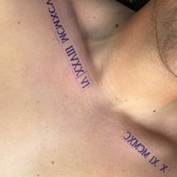 Your Mom’s Favorite Tattoo Shop - Birthdays Roman numerals