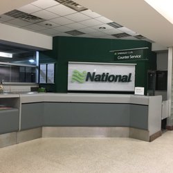 National Car Rental - No Emerald Club isle here. Only counter service.