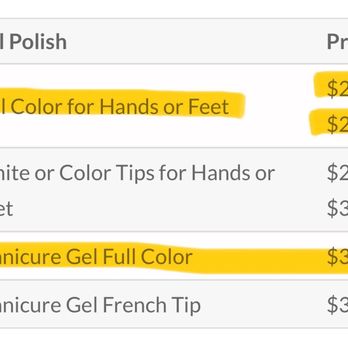 Envy Nails - Proof of pricing, not including pedicure pricing or regular nail polish pricing. - Nail Salons Near Me - Shawnee, Oklahoma Envy Nails - Proof of pricing, not including pedicure pricing or regular nail polish pricing. - Nail Salons Near Me - Shawnee, Oklahoma