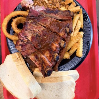 Rosedale Barbeque - Ribs, burnt ends and sausage. Fries and onion rings. - Barbeque Near Me - Kansas City, Kansas