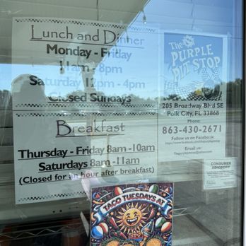 The Purple Pit Stop - Burgers Near Me - Polk City, Florida