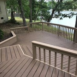 Wade Brothers Painting - Beautifully refinished lakeside deck with a durable, refreshed finish.