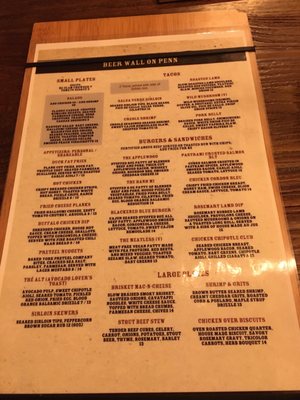 Menu photo 3 Beer Wall West Reading, PA