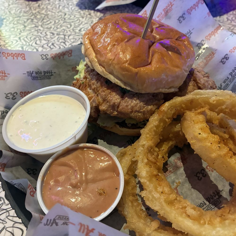 Bubba's 33 - Spice chicken sandwich! Will order again - Sports Bars Near Me - Louisville, Kentucky