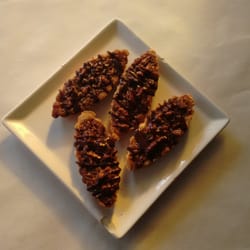 Kyle's - Pecan shortbread chocolate drizzled barquettes