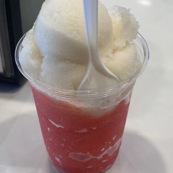 Cool Eddy's Italian Ice - Lemon & Tigers blood - Desserts Near Me - Fruit Cove, Florida