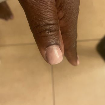 Hollywood Institute - Lumpy, spotty and discolored gel nail color - Cosmetology Schools Near Me - Hollywood, Florida Hollywood Institute - Lumpy, spotty and discolored gel nail color - Cosmetology Schools Near Me - Hollywood, Florida