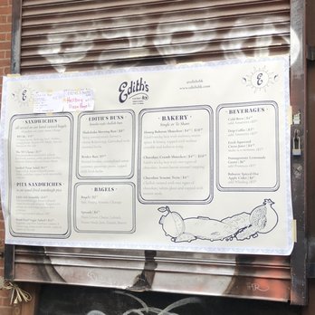 Edith’s Sandwich Counter - Menu - Bakeries Near Me - Brooklyn, New York