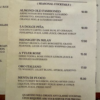 Quartino Ristorante - Italian Near Me - The Colony, Texas Quartino Ristorante - Italian Near Me - The Colony, Texas