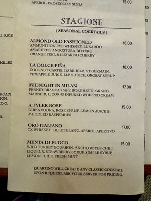 Menu photo 1 Quartino Ristorante The Colony, TX Menu photo 1 Quartino Ristorante The Colony, TX