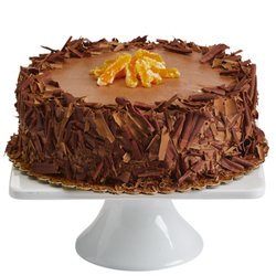 Copenhagen Pastry - Apricot Chocolate Mousse Cake - Alternation layers of airy sponge cake, chocolate mousse and home-made apricot jam.