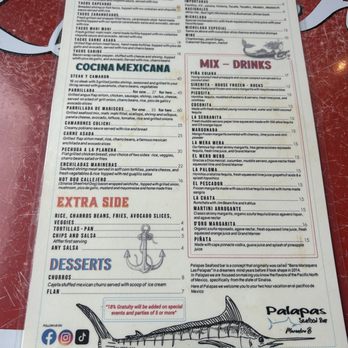 Palapas Seafood Bar - Menu - Bars Near Me - Lewisville, Texas Palapas Seafood Bar - Menu - Bars Near Me - Lewisville, Texas