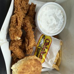 Chicken Express - Chicken looked damn near burnt and the biscuit was gross.