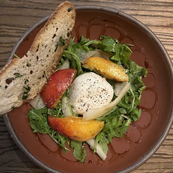 Chestnut - Peach & Burrata salad - New American Near Me - Asheville, North Carolina