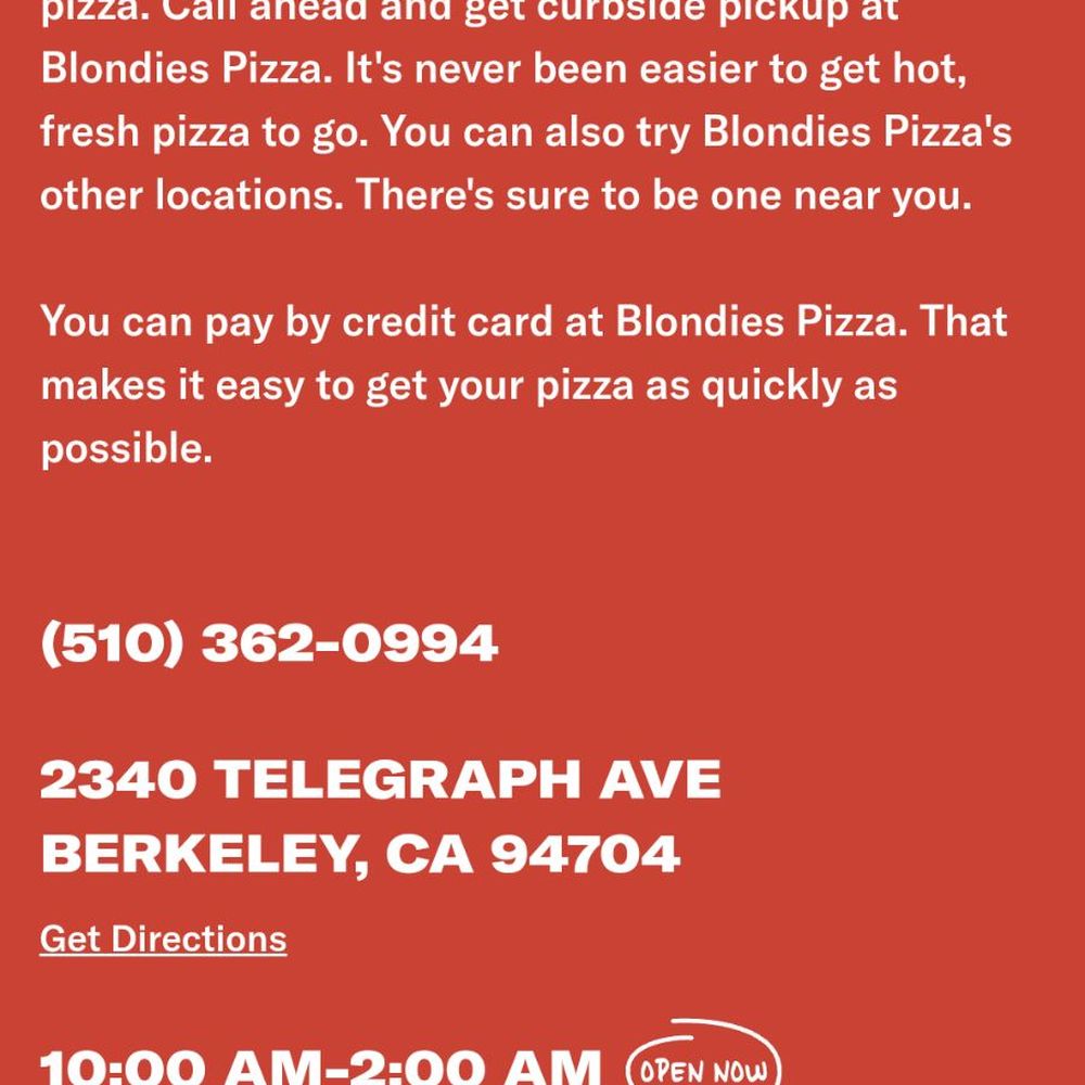 Blondie’s Pizza - Pizza Near Me - Berkeley, California Blondie’s Pizza - Pizza Near Me - Berkeley, California