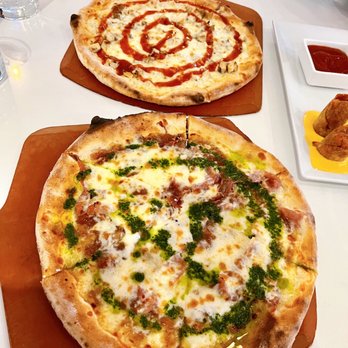 Lascala's Fire - top: Sweet & Spicy Chicken Pizza; bottom: Fig & Smoked Prosciutto Pizza - Pizza Near Me - Glassboro, New Jersey Lascala's Fire - top: Sweet & Spicy Chicken Pizza; bottom: Fig & Smoked Prosciutto Pizza - Pizza Near Me - Glassboro, New Jersey