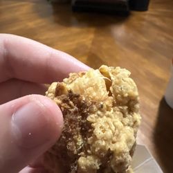 Stripes - A photo of popcorn chicken.