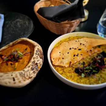 Farzi Cafe - Chicken tikka masala and millet khichdi rissoto - Indian Near Me - Bellevue, Washington