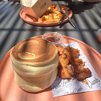 Burnt Crumbs - Nashville Hot Karaage Souffle Pancakes - New American Near Me - Irvine, California