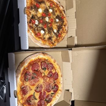 Lyla - Left is short rib pizza and right is truffle pepperoni - Italian Near Me - Dallas, Texas