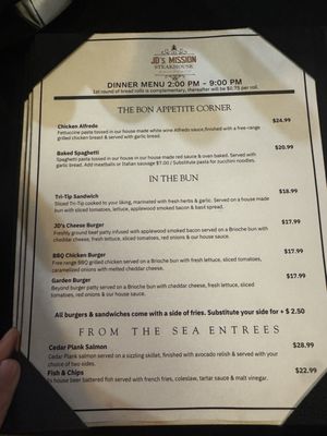 Menu photo 2 JD's Mission Steakhouse Riverside, CA Menu photo 2 JD's Mission Steakhouse Riverside, CA