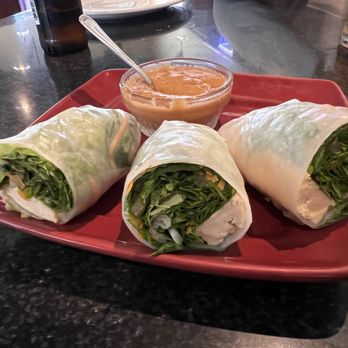 Thai Dish Cuisine - Salad rolls with tofu and peanut sauce - Thai Near Me - Canby, Oregon Thai Dish Cuisine - Salad rolls with tofu and peanut sauce - Thai Near Me - Canby, Oregon