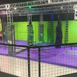 Soar Trampoline Park - Ninja course for ages 7 and up. This is cool