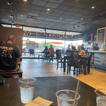 Lock 27 Brewing Restaurant - View from inside. Bar to the right.Outside dining 5 or 6 tables. - Breweries Near Me - Centerville, Ohio Lock 27 Brewing Restaurant - View from inside. Bar to the right.Outside dining 5 or 6 tables. - Breweries Near Me - Centerville, Ohio