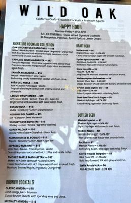 Menu photo 1 Wild Oak Grill Morgan Hill, CA Menu photo 1 Wild Oak Grill Morgan Hill, CA