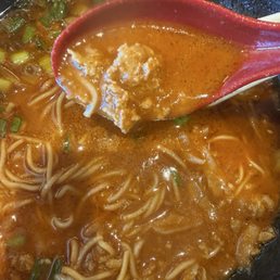 Pork in "Mi So Hot" bowl. Pork in "Mi So Hot" bowl.