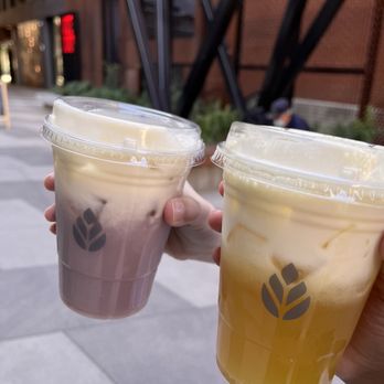 Milk Tea People - Ube Jasmine Sweet Cream & Orange Cremesicle - Tea Rooms Near Me - Denver, Colorado