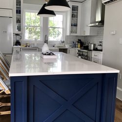 Asbury Kitchens & Baths - View of perimeter and island cabinets.