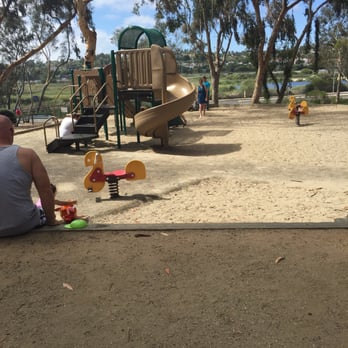 Hosp Grove Park - The playground. It has two baby sized swings as well (no swings for big kids.) - Parks Near Me - Carlsbad, California