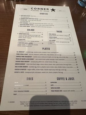Menu photo 1 Corner Restaurant Austin, TX Menu photo 1 Corner Restaurant Austin, TX