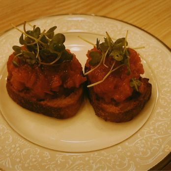 Cured Fish Bar - two pieces of meat on a plate - Japanese Near Me - Livermore, California Cured Fish Bar - two pieces of meat on a plate - Japanese Near Me - Livermore, California