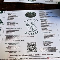 Mr Beer - Menu