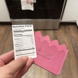 Pink card case