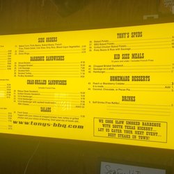 Tony's Bbq - Main menu
