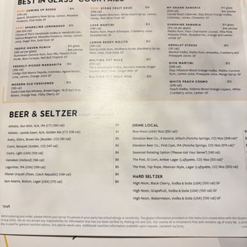 The Melting Pot - Drink menu - Fondue Near Me - Louisville, Colorado