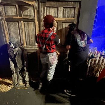 Mansion Of Lost Souls - Characters in line at the lost souls ... they play the part well - Haunted Houses Near Me - Temecula, California