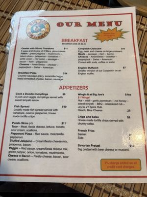 Menu photo 2 Big Joe Brewski's St. Pete Beach, FL Menu photo 2 Big Joe Brewski's St. Pete Beach, FL
