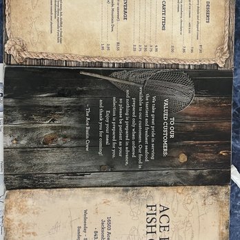 Ace Basin Fish Camp - Menu #2 11/2/25 - Seafood Near Me - Jacksonboro, South Carolina